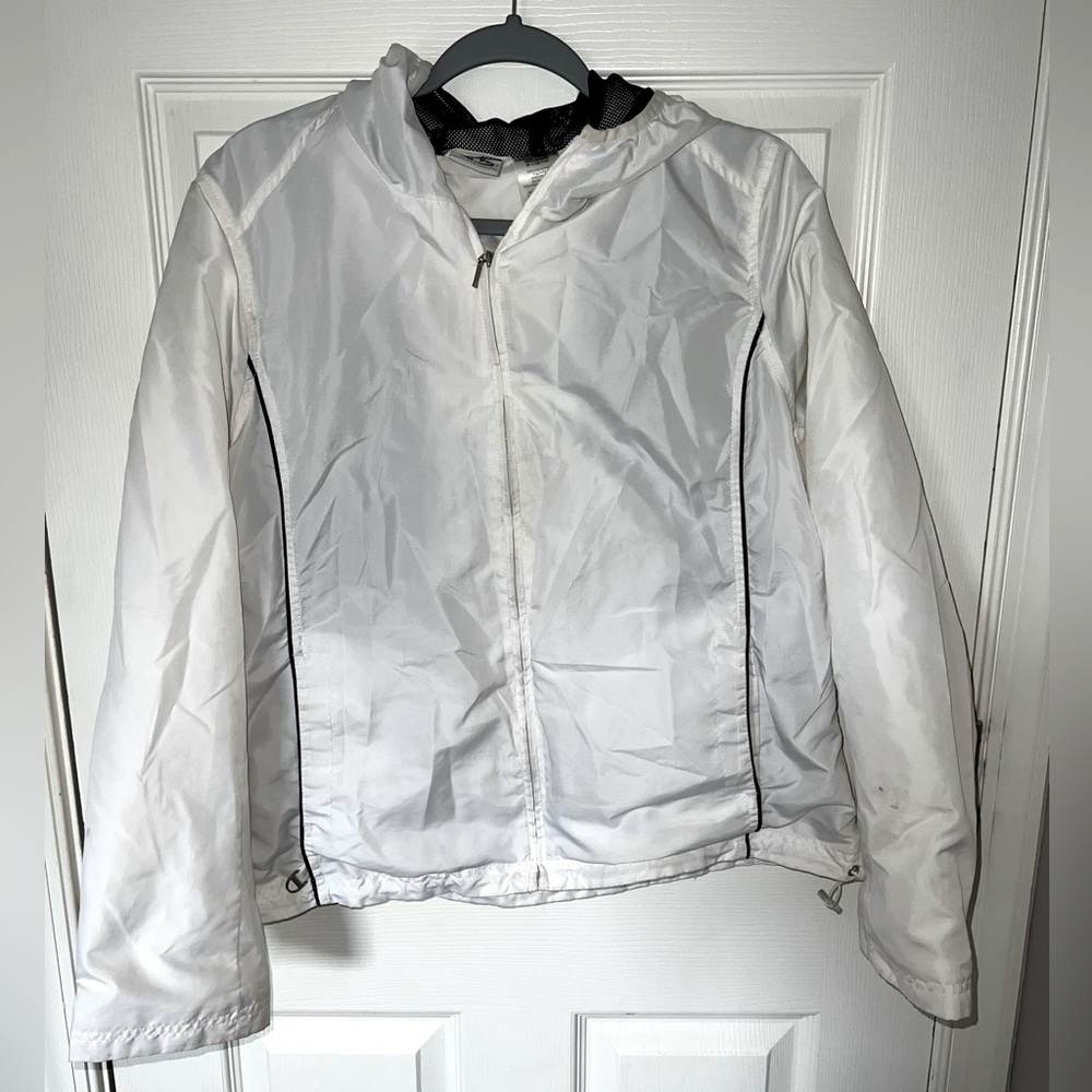 white athletic jacket